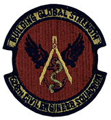 Air Force 628th Civil Engineer Squadron Spice Brown OCP Scorpion Shoulder Patch With Velcro